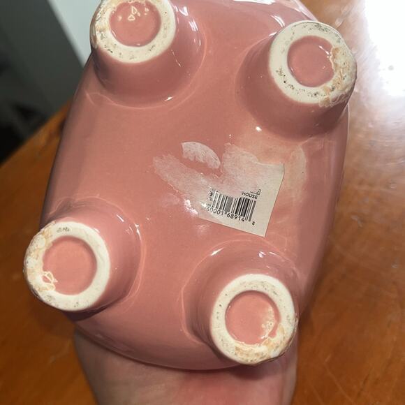 Cute Small Ceramic Pig Animal Planter Country Farmhouse - Picture 5 of 5